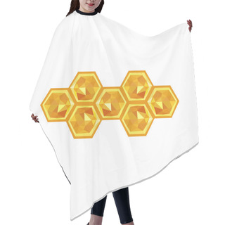 Personality  Yellow Origami Honeycomb Hair Cutting Cape