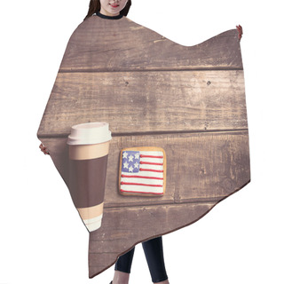 Personality  Cup Of Coffee And Cookie Hair Cutting Cape