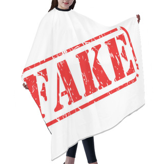 Personality  Fake Red Stamp Text Hair Cutting Cape