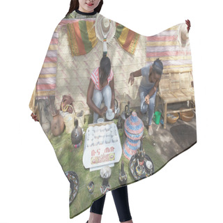 Personality  Ethiopian Traditional Coffee Hair Cutting Cape