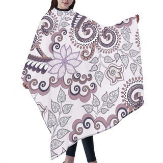 Personality  Ornate Pattern In Lilac And Brown Shades Hair Cutting Cape