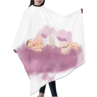 Personality   Girl In Pyjamas Sleeping With Purple Cloud Illustration  Hair Cutting Cape