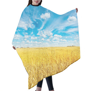 Personality  Field Of Wheat And Cloudy Sky Hair Cutting Cape