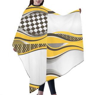 Personality  Set Of Checkered Vector Flag Background. Eps10 Hair Cutting Cape