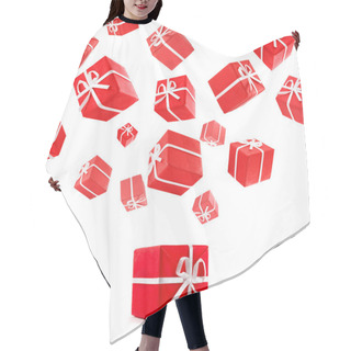 Personality  Flying Red Gift Boxes Hair Cutting Cape