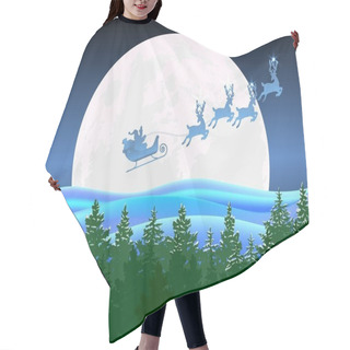 Personality  Santa Claus On The Deer. Hair Cutting Cape