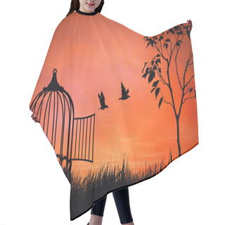Personality  Birds Are Released Hair Cutting Cape