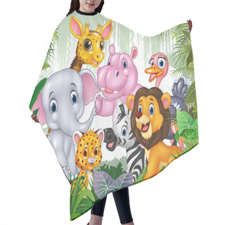 Personality  Cartoon Wild Animal In The Jungle Hair Cutting Cape