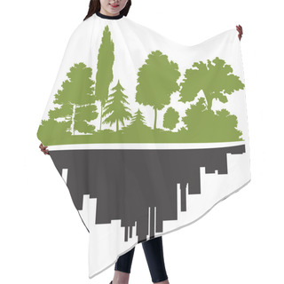 Personality  City And Forest Hair Cutting Cape
