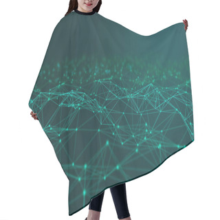 Personality  Digital Data And Network Connection Triangle Lines And Spheres I Hair Cutting Cape