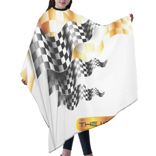 Personality  Checkered Flags Abstract Background Hair Cutting Cape