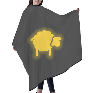 Personality  Black Sheep Yellow Glowing Neon Icon Hair Cutting Cape