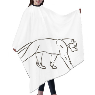 Personality  Tiger Vector Illustration Hair Cutting Cape