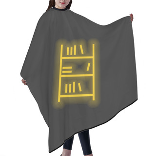 Personality  Book Shelf Yellow Glowing Neon Icon Hair Cutting Cape