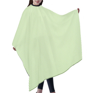 Personality  Striped Diagonal Green And White Pattern Texture Hair Cutting Cape
