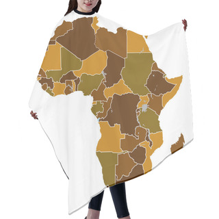 Personality  Africa　map Hair Cutting Cape
