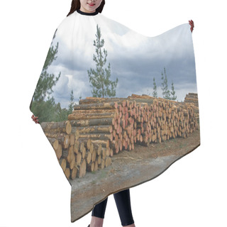 Personality  Stacked Pine Logs Hair Cutting Cape