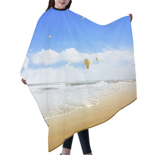 Personality  Air Balloons Over The Sea Hair Cutting Cape