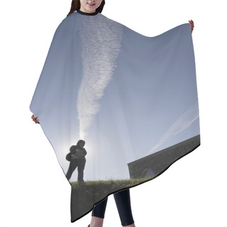 Personality  College Student Silhouette Hair Cutting Cape