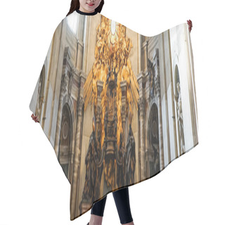 Personality  VATICAN CITY, ITALY - APRIL 10, 2020: Panoramic Orientation Of Interior In Ancient St Peters Basilica  Hair Cutting Cape