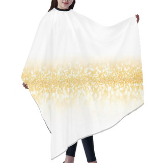 Personality  Golden Festive Glitter Background With Defocused Lights Hair Cutting Cape
