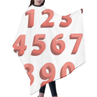 Personality  3d Numbers Set Hair Cutting Cape