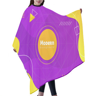Personality  Colorful Modern Abstract Geometric Forms Background With Gradient Yellow And Purple Colors. Hair Cutting Cape