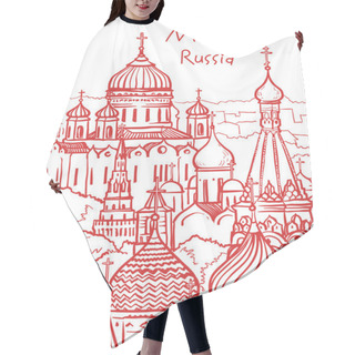 Personality  Vector Illustration Of Moscow. Hair Cutting Cape
