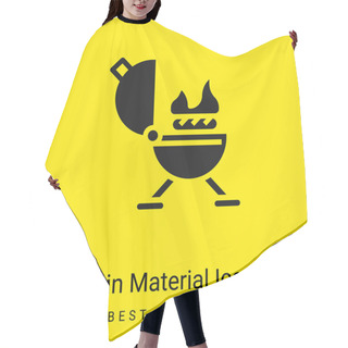 Personality  Barbeque Minimal Bright Yellow Material Icon Hair Cutting Cape
