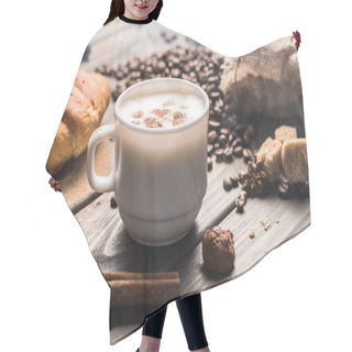 Personality  Cup Of Fresh Made Coffee Hair Cutting Cape
