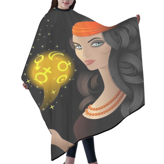 Personality  Fortune-teller With A Magic Ball Hair Cutting Cape
