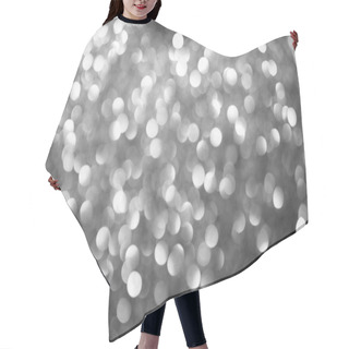 Personality  Abstract Shiny Blurred Silver Glowing Background Hair Cutting Cape