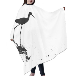 Personality  Black-winged Stilt Bird With Tapered Legs Walking Hair Cutting Cape