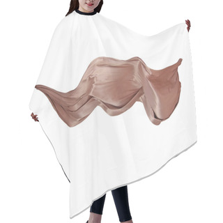 Personality  Smooth Elegant Brown Satin Hair Cutting Cape