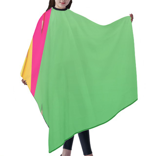 Personality  Top View Of Pencils On Multicolored Background, Banner Hair Cutting Cape