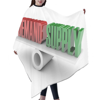 Personality  Demand And Supply Opposition. Concept 3D Illustration. Hair Cutting Cape