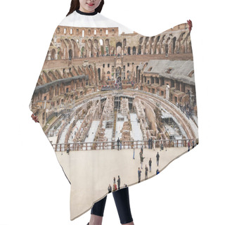 Personality  ROME, ITALY - APRIL 10, 2020: People Walking In Historical Colosseum  Hair Cutting Cape