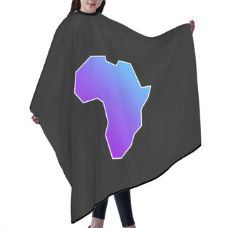Personality  Africa Blue Gradient Vector Icon Hair Cutting Cape
