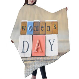 Personality  Womens Day 8 March On Wooden Cubes Hair Cutting Cape