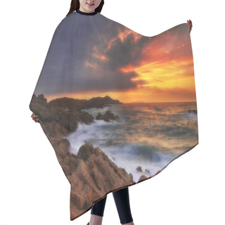 Personality  Dreamy Sunset Over The Ocean Hair Cutting Cape