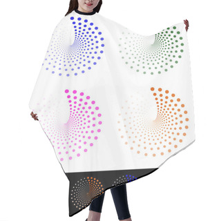 Personality  Circle Abstract Elements Set Hair Cutting Cape