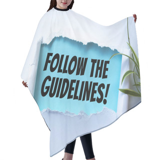 Personality  Follow The Guidelines Word Written Under Brown Torn Paper Hair Cutting Cape