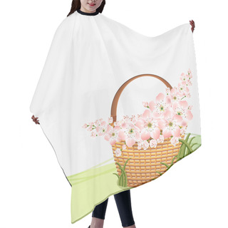 Personality  Basket With Flowers For Your Design Hair Cutting Cape