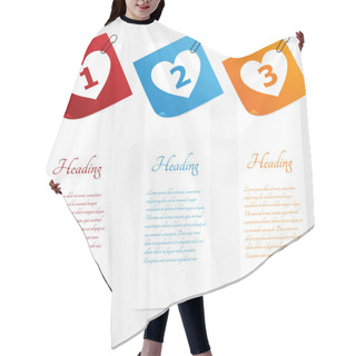 Personality  Set Of Web Banners. Vector. Love Theme Hair Cutting Cape