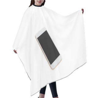 Personality  Modern Smartphone With Blank Screen Hair Cutting Cape