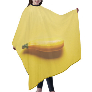Personality  Raw Squash Vegetable On Yellow Background Hair Cutting Cape