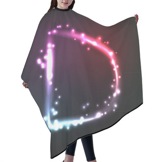 Personality  Vector Alphabet. Neon Letter Hair Cutting Cape