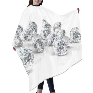 Personality  Diamond . High Quality 3d Render With HDRI Lighting Hair Cutting Cape