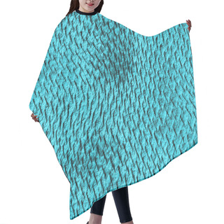 Personality  A Turquoise Reptile Scale Textured Background. Hair Cutting Cape