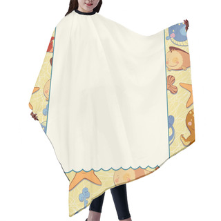 Personality  Children Frame With Marine Life Hair Cutting Cape